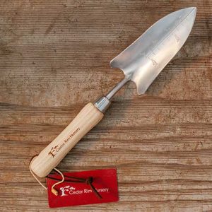 cedar rim nursery tools hand transplanting trowel