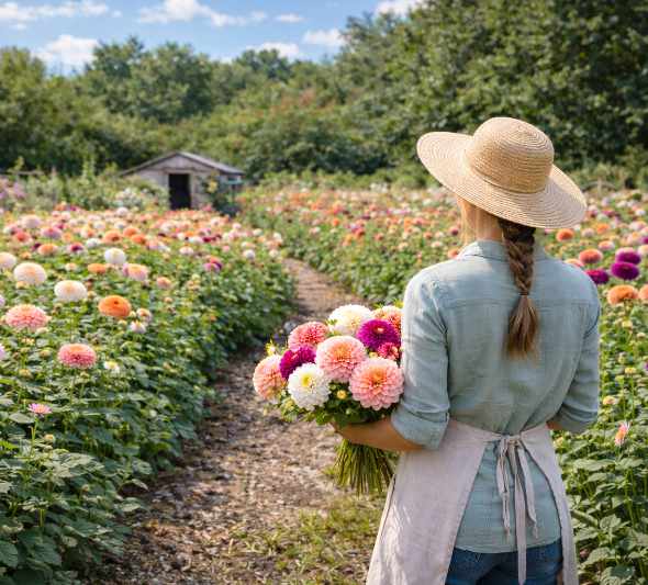 cedar rim nursery dahlia catalogue cover